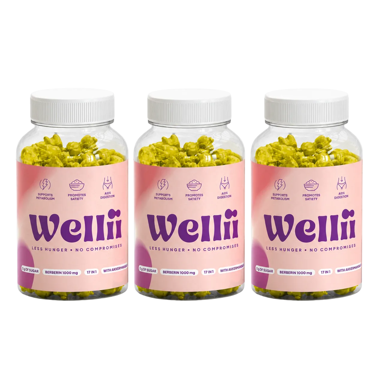 3 balení Wellii gumíků