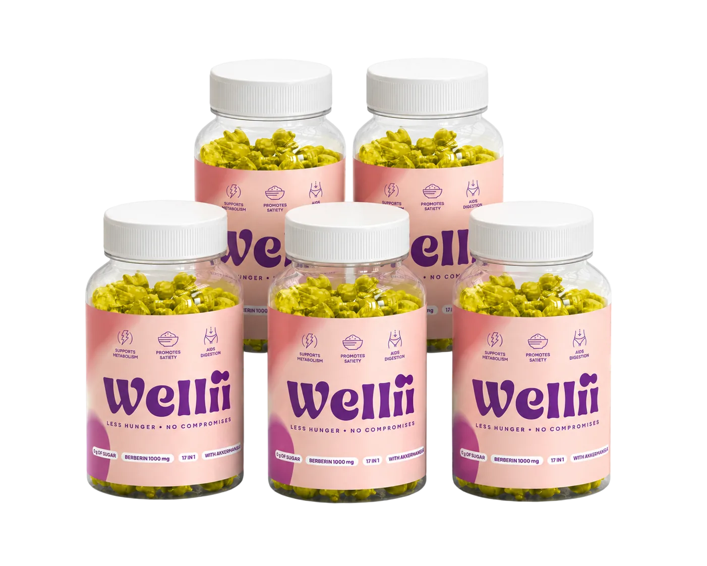 5 balení Wellii gumíků